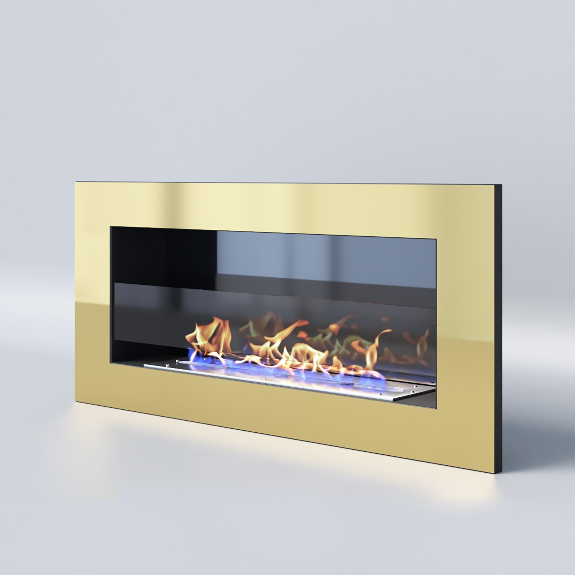 Биокамин "Русский огонь" Барокко 900V встраиваемый с защитным и декоративным стеклом по цене 45 100 руб.