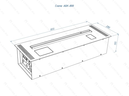 Автоматический биокамин Lux Fire Smart Flame 800 RC по цене 287 540 руб.