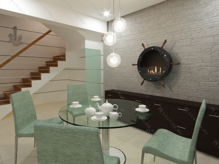 Настенный биокамин Lux Fire "Капитан 500 Н" XS (черный) по цене 49 390 руб.